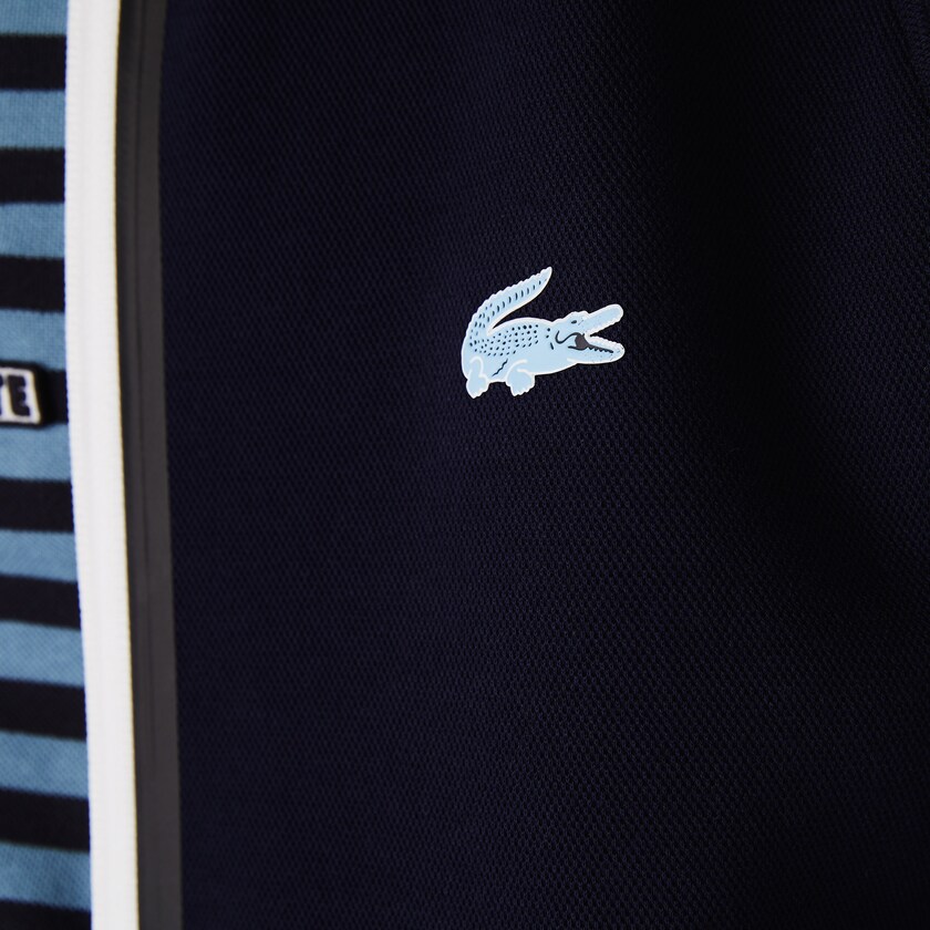 Men's Lacoste Navy Blue / Blue Jackets Stand-Up Collar Reversible Zippered FE5-10961R0