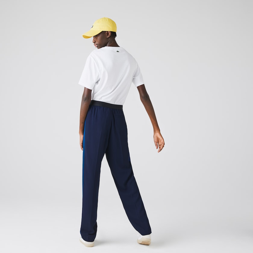 Women's Lacoste Navy Blue / Blue Pants Twill Flared BE4-35183J1