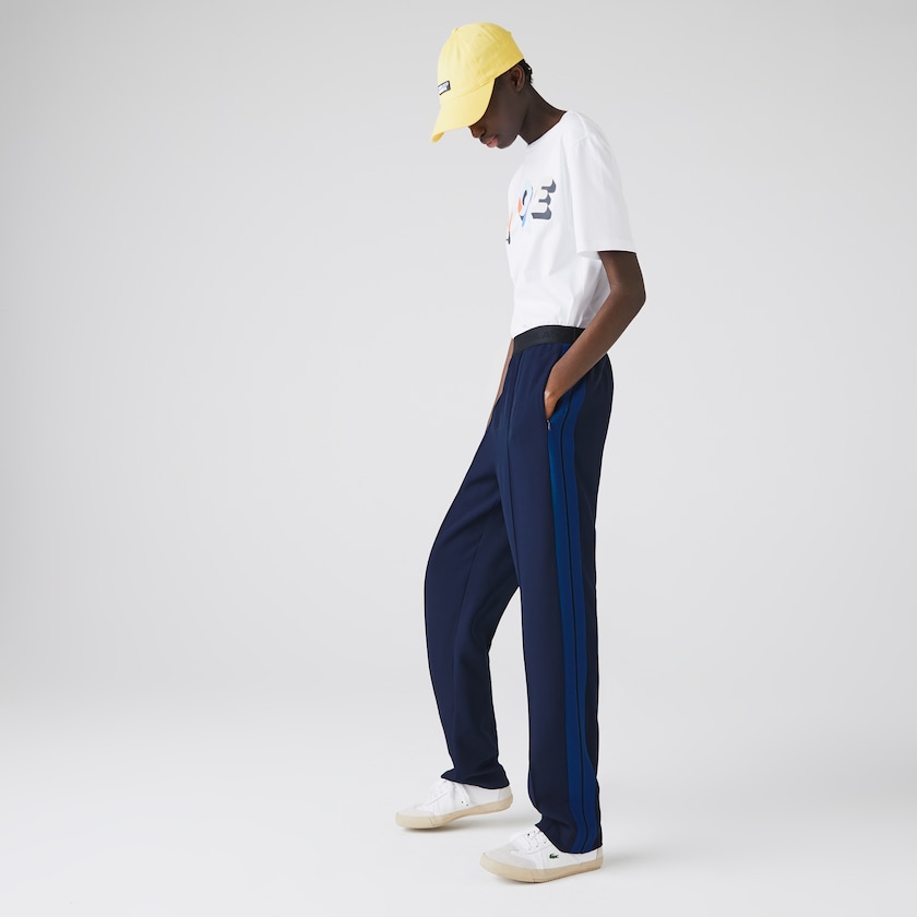 Women's Lacoste Navy Blue / Blue Pants Twill Flared BE4-35183J1