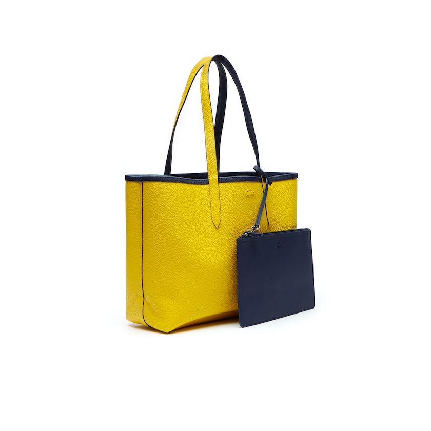 Women's Lacoste Navy Blue / Gold Tote Bags Anna Reversible Bicolor GV1-01370Q4