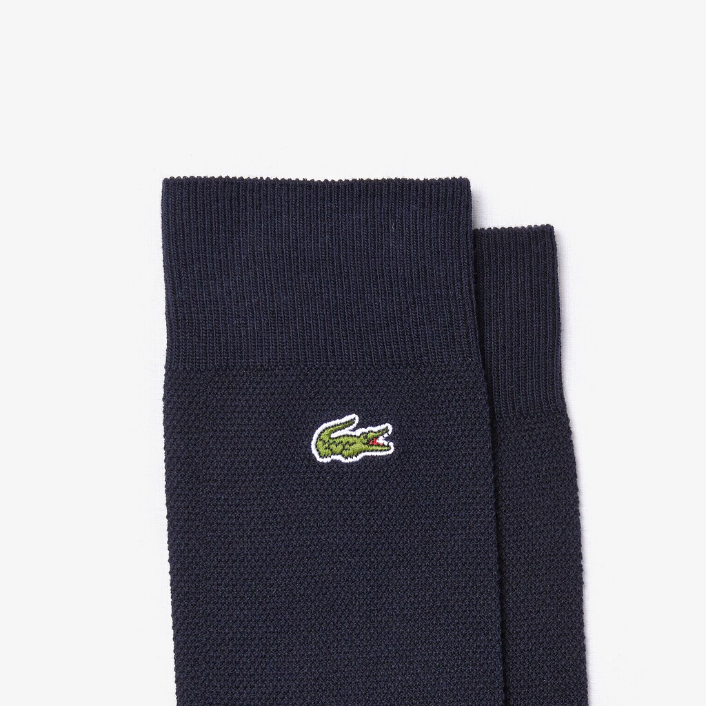 Men's Lacoste Navy Blue / Green Socks Cotton Blend 3-Pack KY9-38083S1