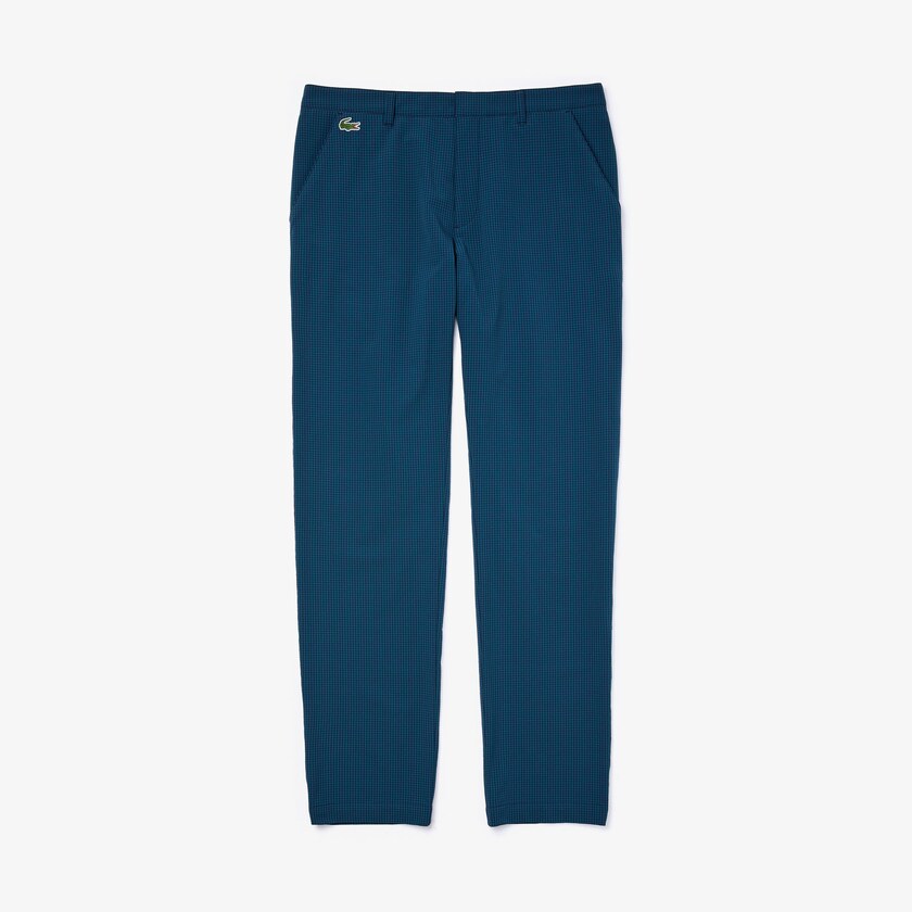 Men's Lacoste Navy Blue / Green Pants SPORT Checkered Technical Golf MO4-46454D4