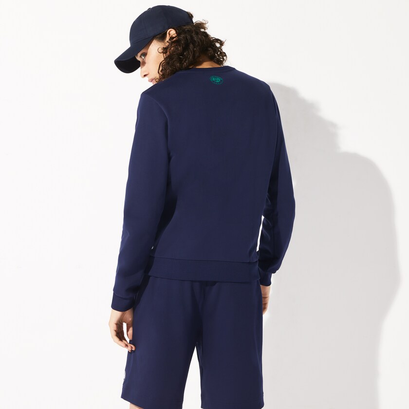 Men's Lacoste Navy Blue / Green Sweatshirts SPORT Roland Garros Plant Print BQ6-97279M7