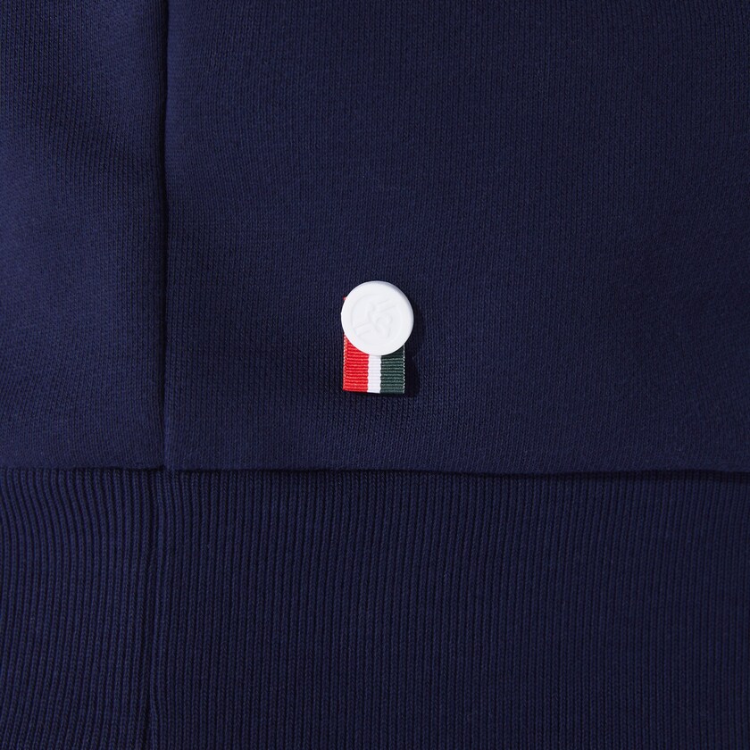 Men's Lacoste Navy Blue / Green Sweatshirts SPORT Roland Garros Plant Print BQ6-97279M7