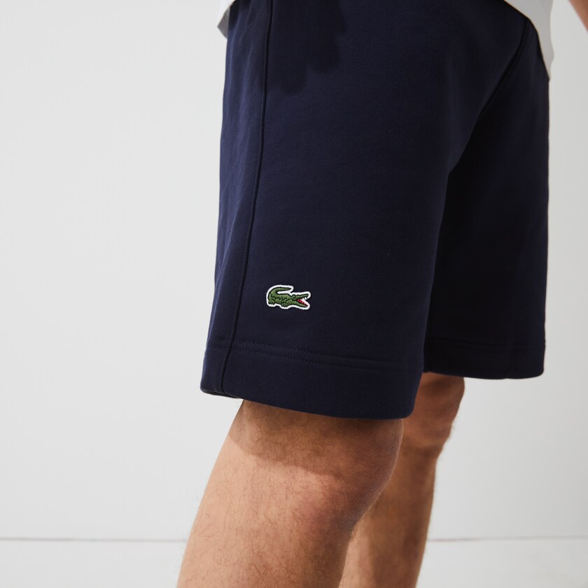 Men's Lacoste Navy Blue / Green / White Shorts SPORT Roland Garros Cotton Fleece EH5-49704R0