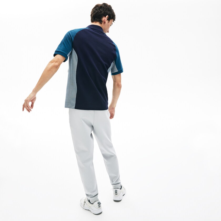 Men's Lacoste Navy Blue / Grey / Navy Blue Shirts Colorblock Piqué Polo SL7-56205E0