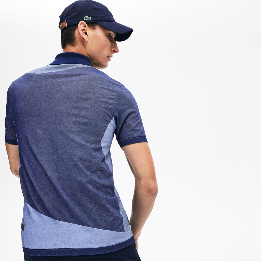 Men's Lacoste Navy Blue / Purple Shirts Motion Ergonomic Polo CF1-71547E0