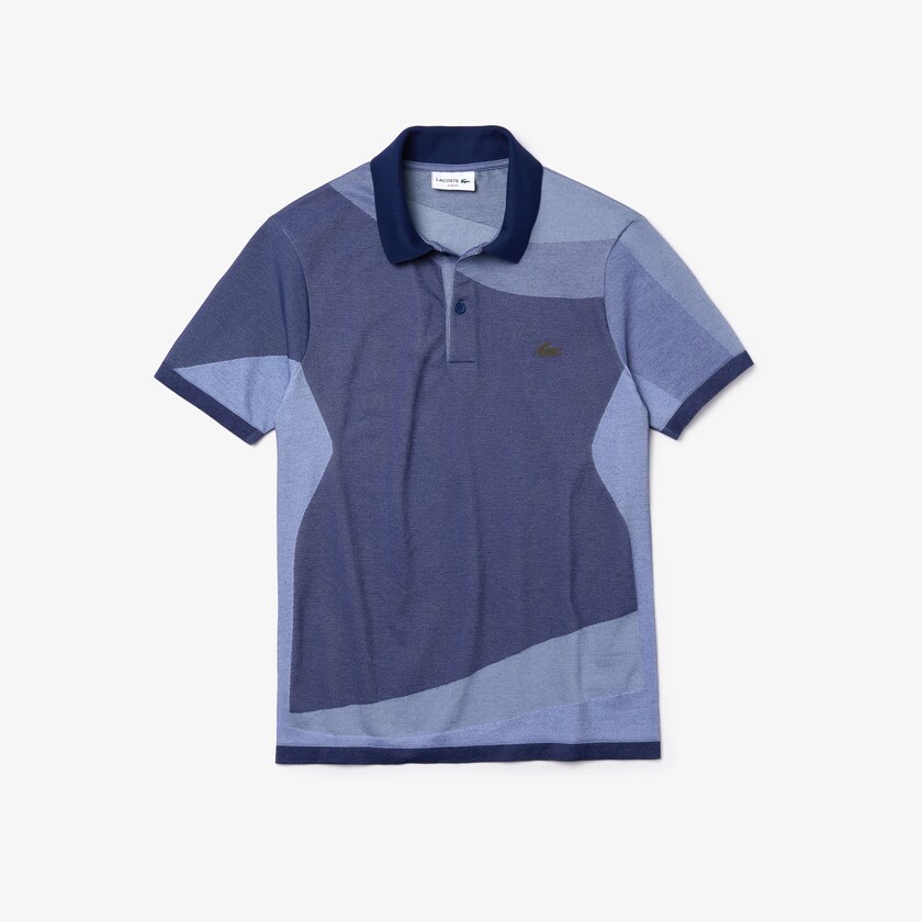 Men's Lacoste Navy Blue / Purple Shirts Motion Ergonomic Polo CF1-71547E0