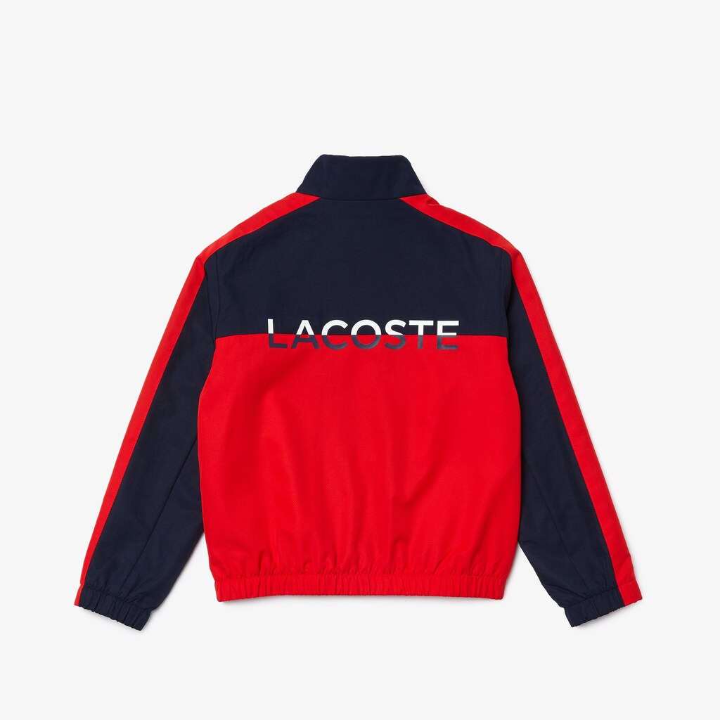 Kids' Lacoste Navy Blue / Red Jackets Colorblock Lightweight Zip DK0-65336V1