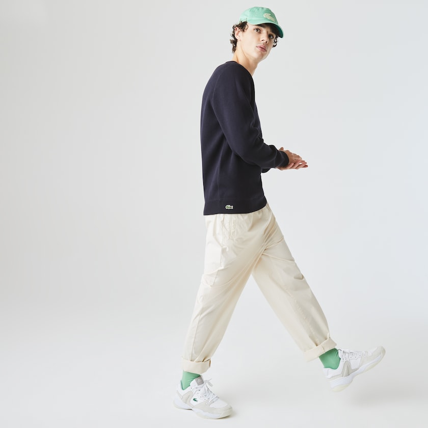 Women's Lacoste Navy Blue / White Sweaters LIVE Reversible Cotton EE9-24302D4