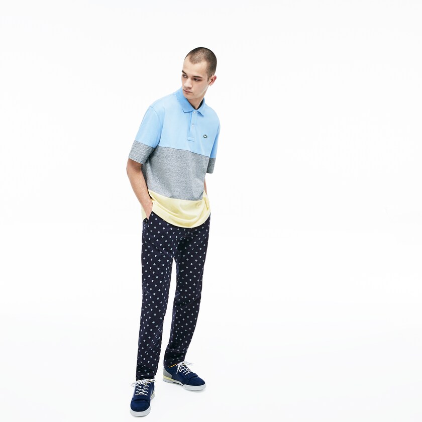 Men's Lacoste Navy Blue / White Chinos LIVE Skinny Fit WL7-36263W1