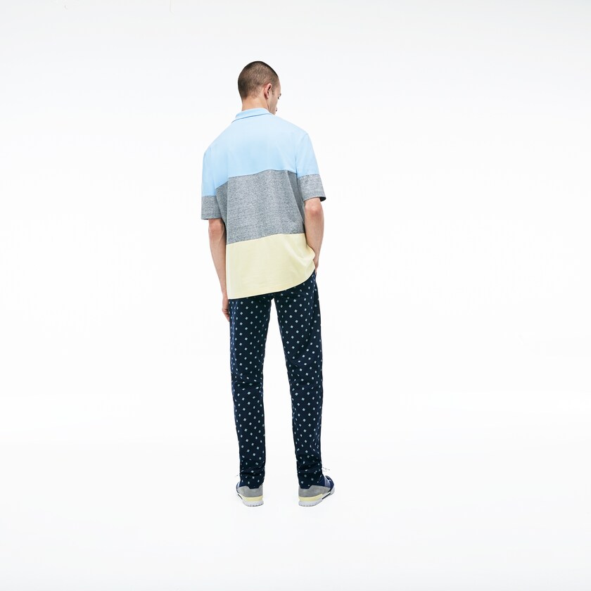Men's Lacoste Navy Blue / White Chinos LIVE Skinny Fit WL7-36263W1