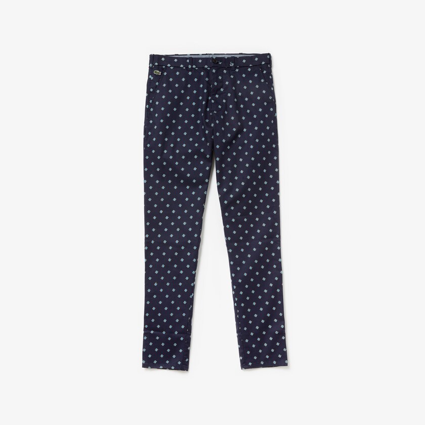 Men's Lacoste Navy Blue / White Chinos LIVE Skinny Fit WL7-36263W1