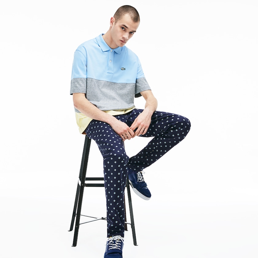 Men's Lacoste Navy Blue / White Chinos LIVE Skinny Fit WL7-36263W1