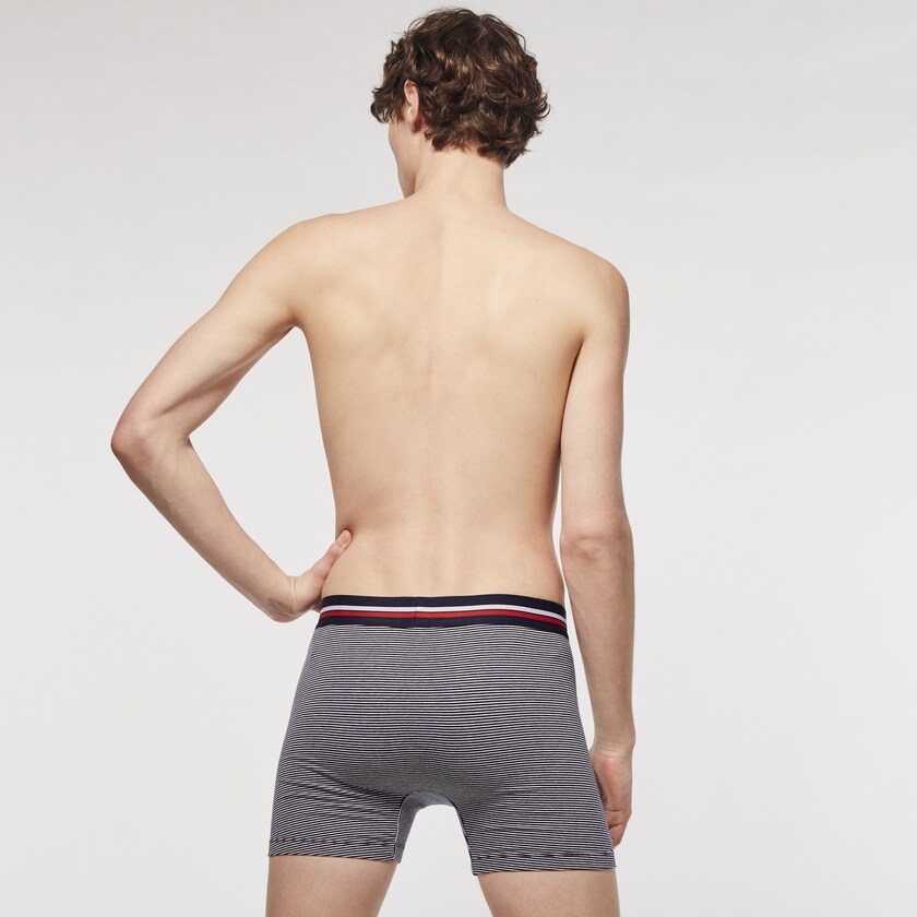 Men's Lacoste Navy Blue / White Briefs Pack Of 3 Casual Long Boxers BK9-87148E6