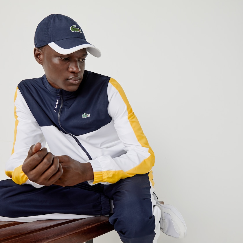 Men's Lacoste Navy Blue / White Caps SPORT Contrast Border Lightweight SE2-16551K1