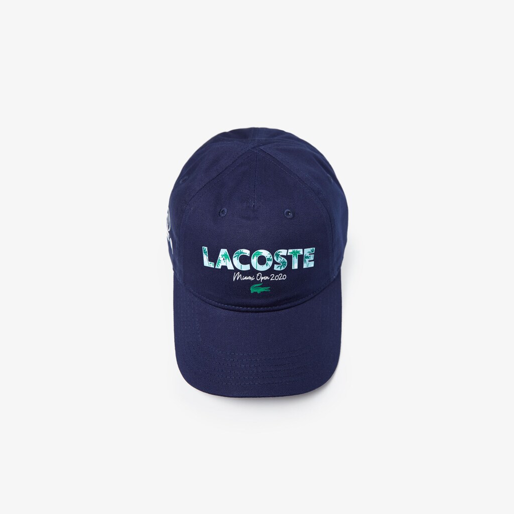 Men's Lacoste Navy Blue / White Caps SPORT Miami Open Print Cotton ID0-59795V3