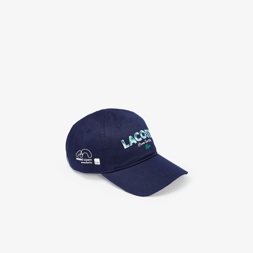 Men's Lacoste Navy Blue / White Caps SPORT Miami Open Print Cotton ID0-59795V3