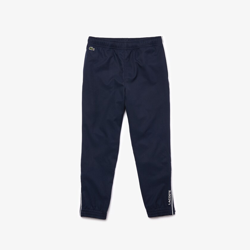 Kids' Lacoste Navy Blue / White Trackpants SPORT Piped Lightweight ZS0-46724C8