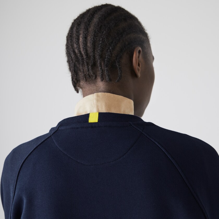 Women's Lacoste Navy Blue / White Sweatshirts x National Geographic Cotton Fleece FE2-54155Y4