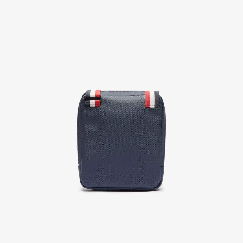 Men's Lacoste Navy Blue / White Red Bags Classic Tricolour Shoulder Strap And Badge Crossbody Bag YW7-93459Y3