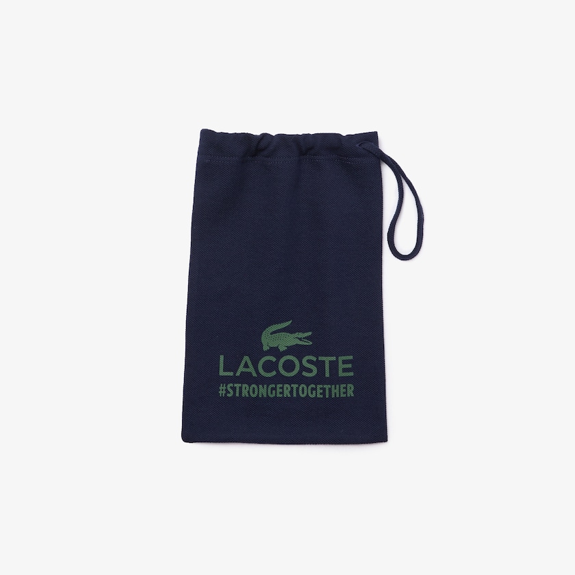 Women's Lacoste Navy Blue / White / Red Masks L.12.12 3 Pack of Face in Cotton Piqué with American Croc BA1-50775C0