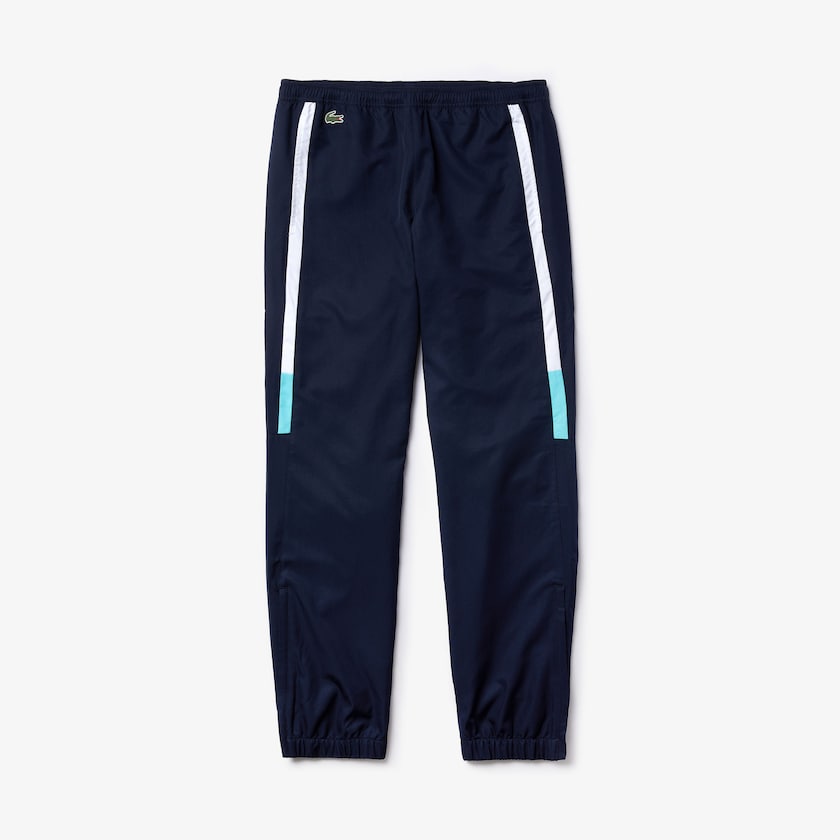 Men's Lacoste Navy Blue / White / Turquoise / Navy Blue Pants SPORT Lightweight Color-Block Track KK6-54415M4