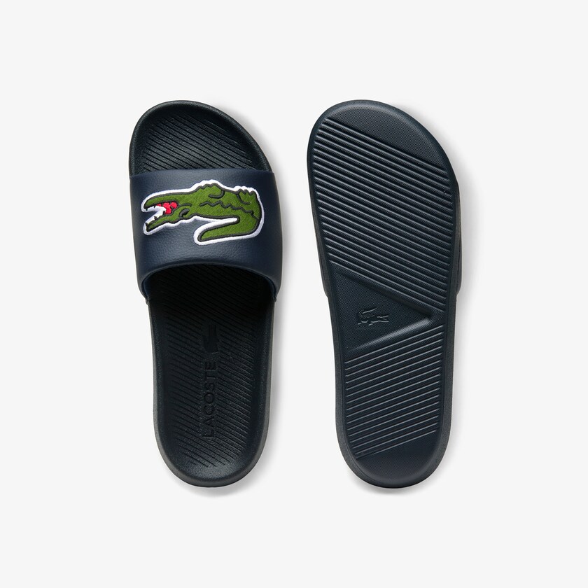 Men's Lacoste Navy Slides Croco Synthetic and PU PB0-72977I1