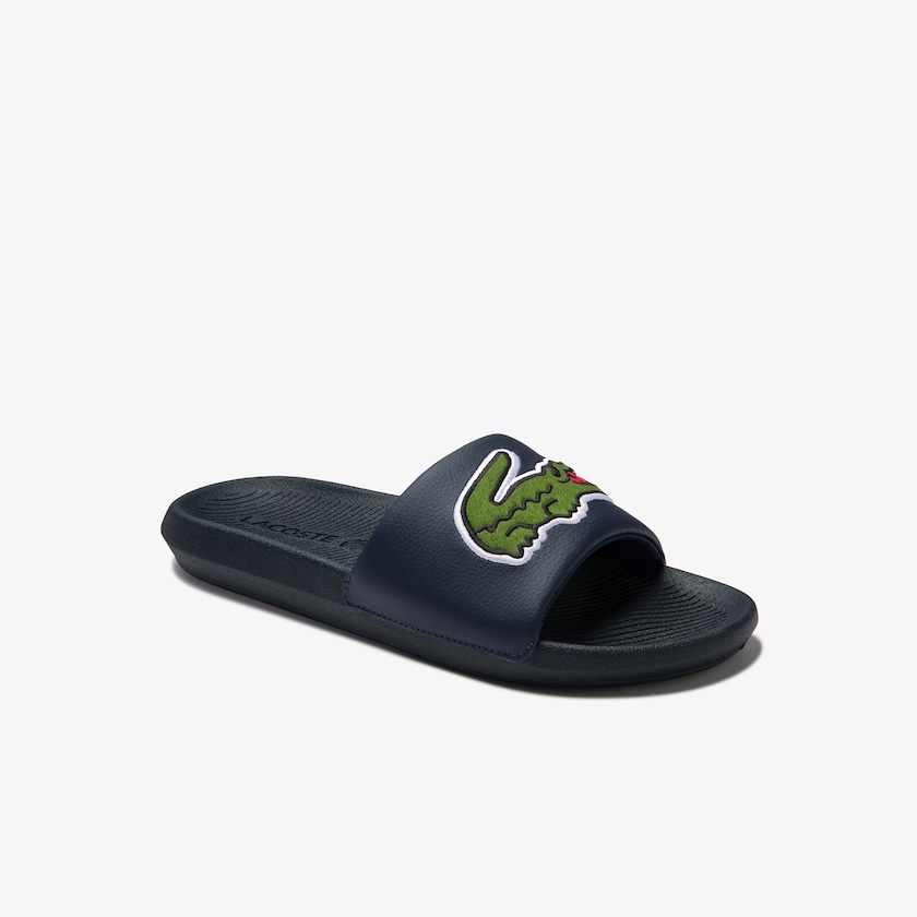 Men's Lacoste Navy Slides Croco Synthetic and PU PB0-72977I1