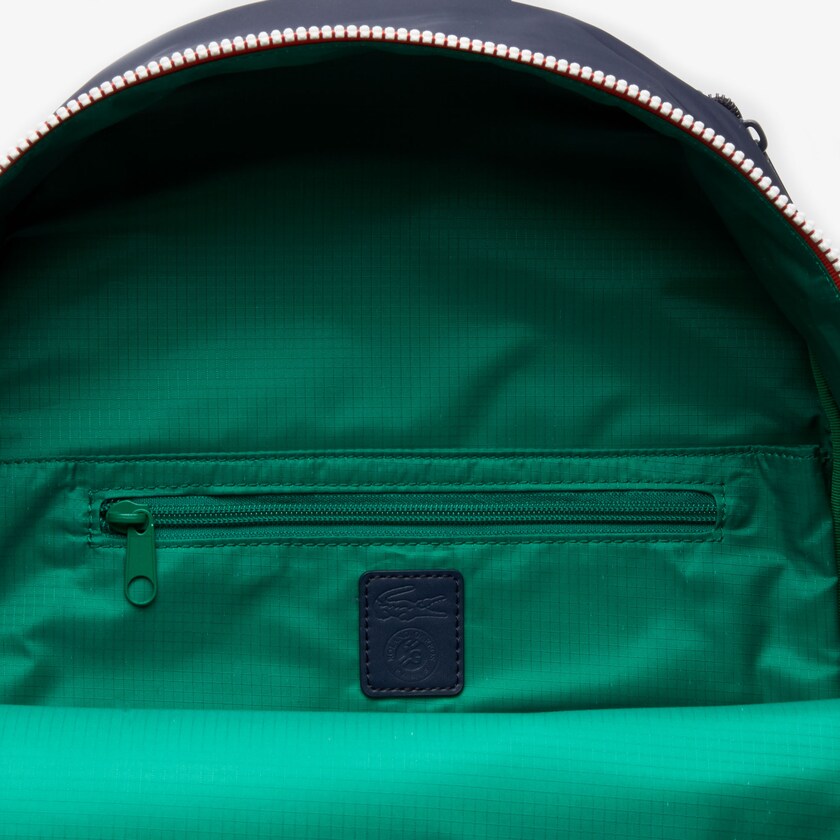 Men's Lacoste Navy / Green Backpacks Roland Garros Nylon QT4-37523O1