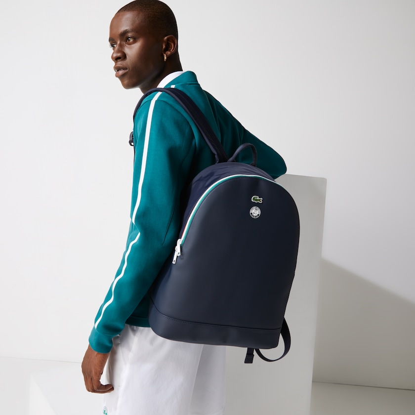 Men's Lacoste Navy / Green Backpacks Roland Garros Nylon QT4-37523O1