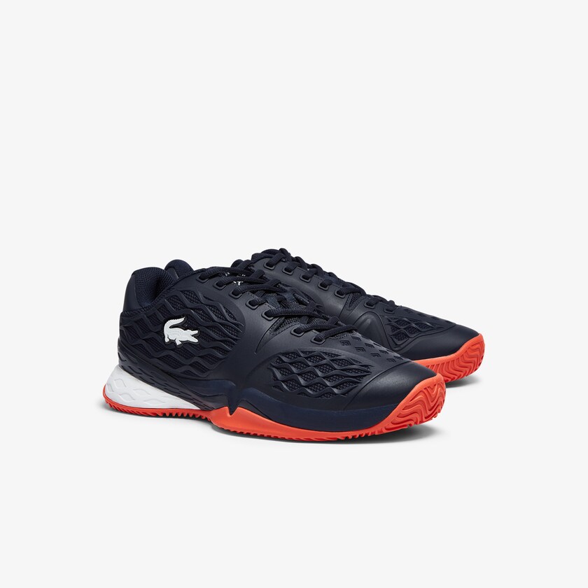 Men's Lacoste Navy / Red Sneakers LC Scale Roland Garros Textile MF2-50925V4