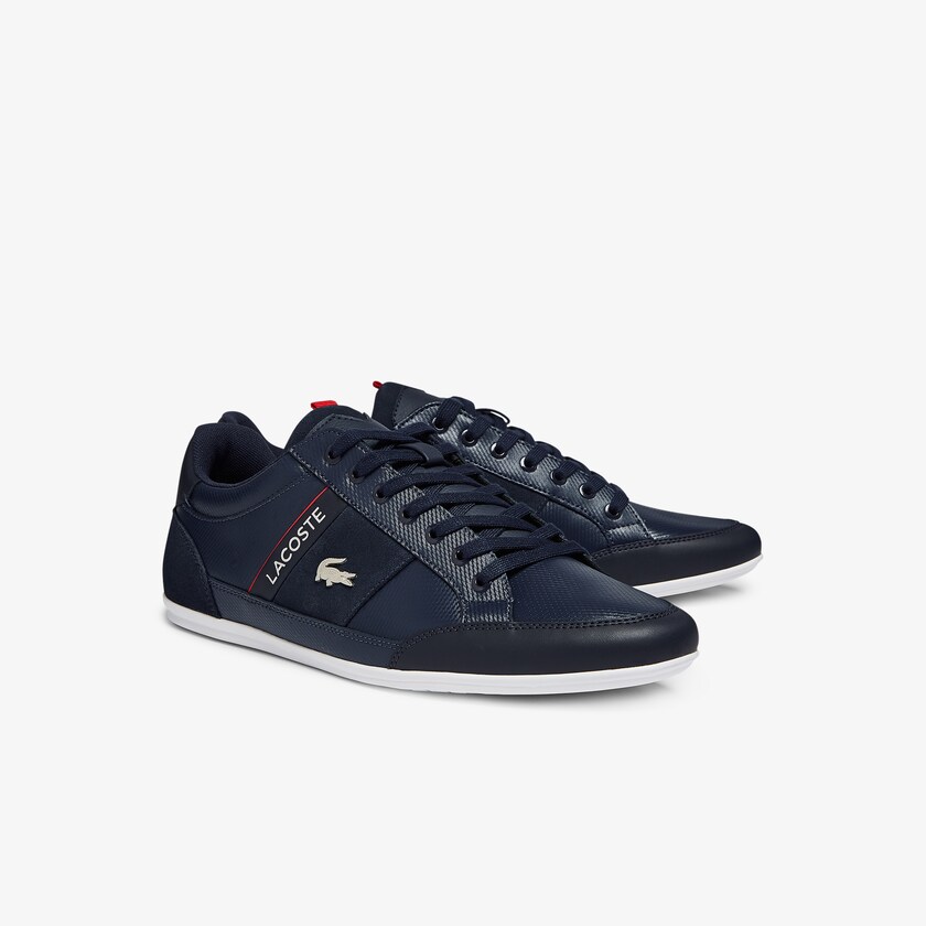 Men's Lacoste Navy / White Sneakers Chaymon Leather and Suede PG9-97399Y9