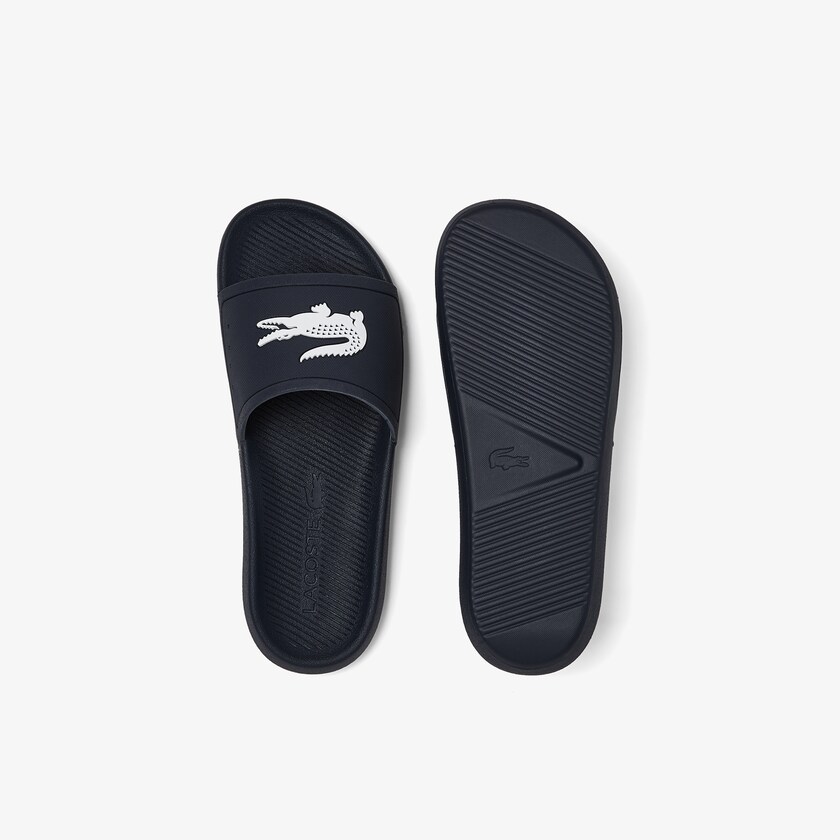 Men's Lacoste Navy / White Slides Croco Synthetic DY5-01960B2