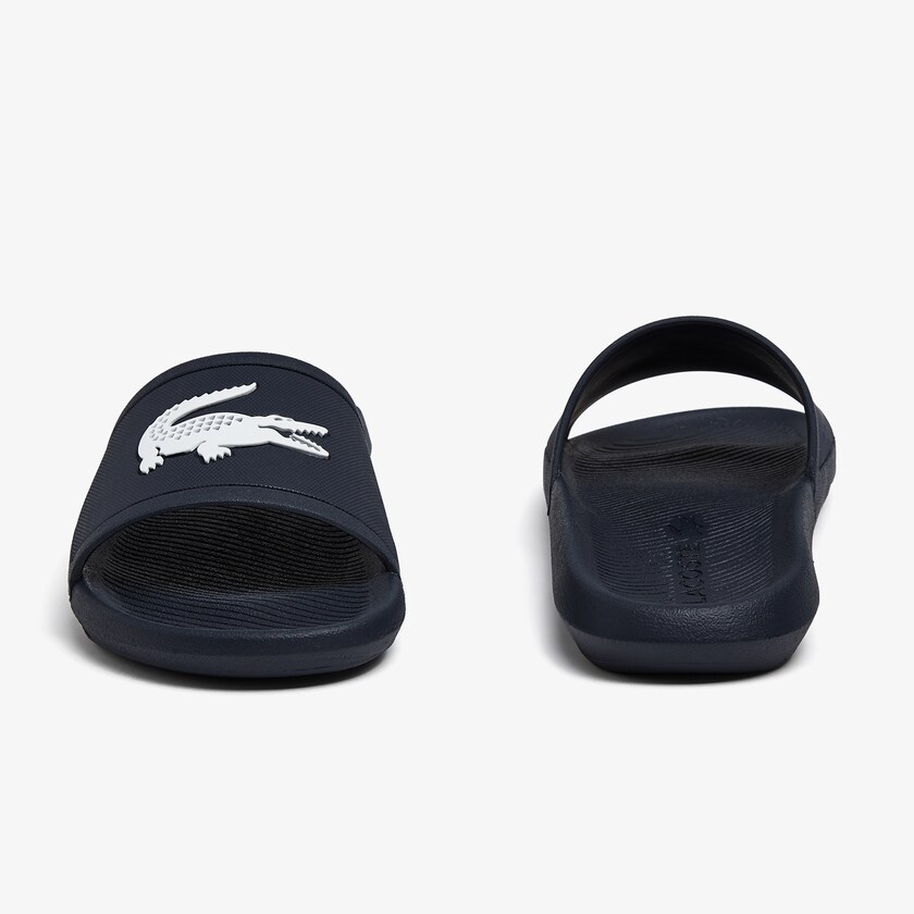 Men's Lacoste Navy / White Slides Croco Synthetic DY5-01960B2