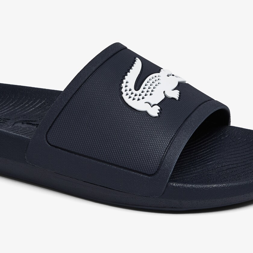 Men's Lacoste Navy / White Slides Croco Synthetic DY5-01960B2