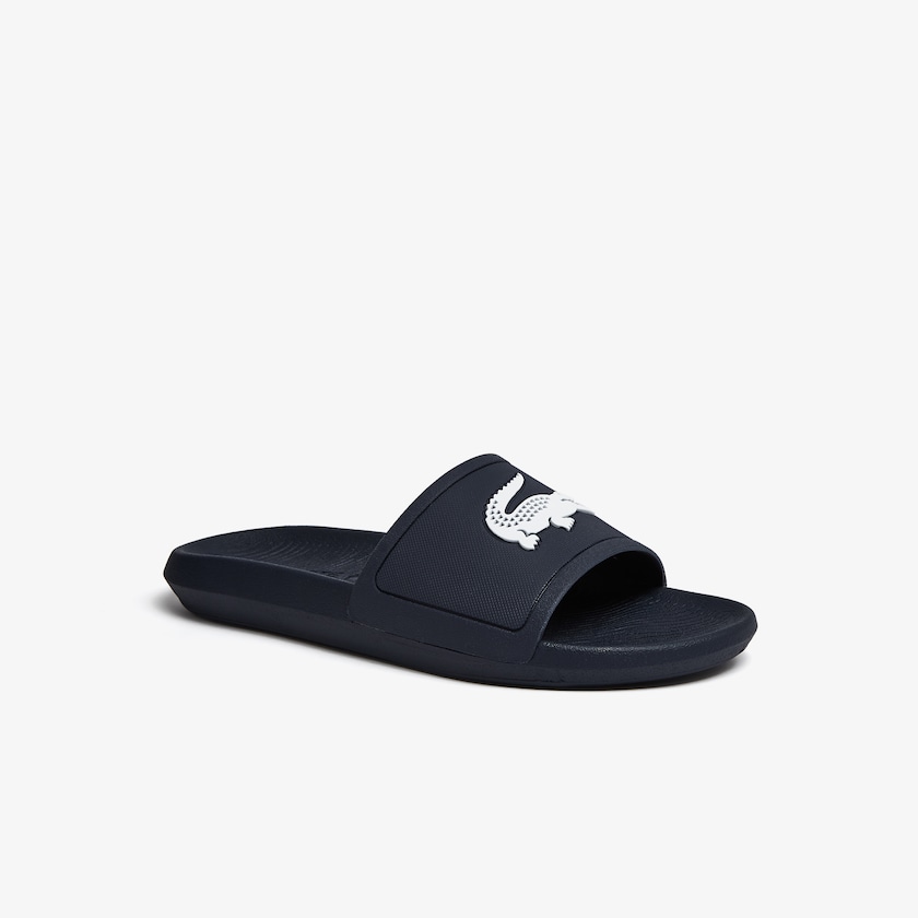 Men's Lacoste Navy / White Slides Croco Synthetic DY5-01960B2