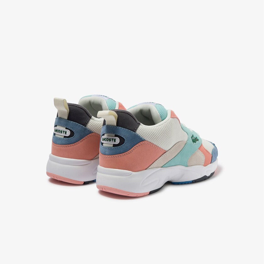 Men's Lacoste Off White / Blue Sneakers Storm 96 Mesh and Suede YO0-56045V4