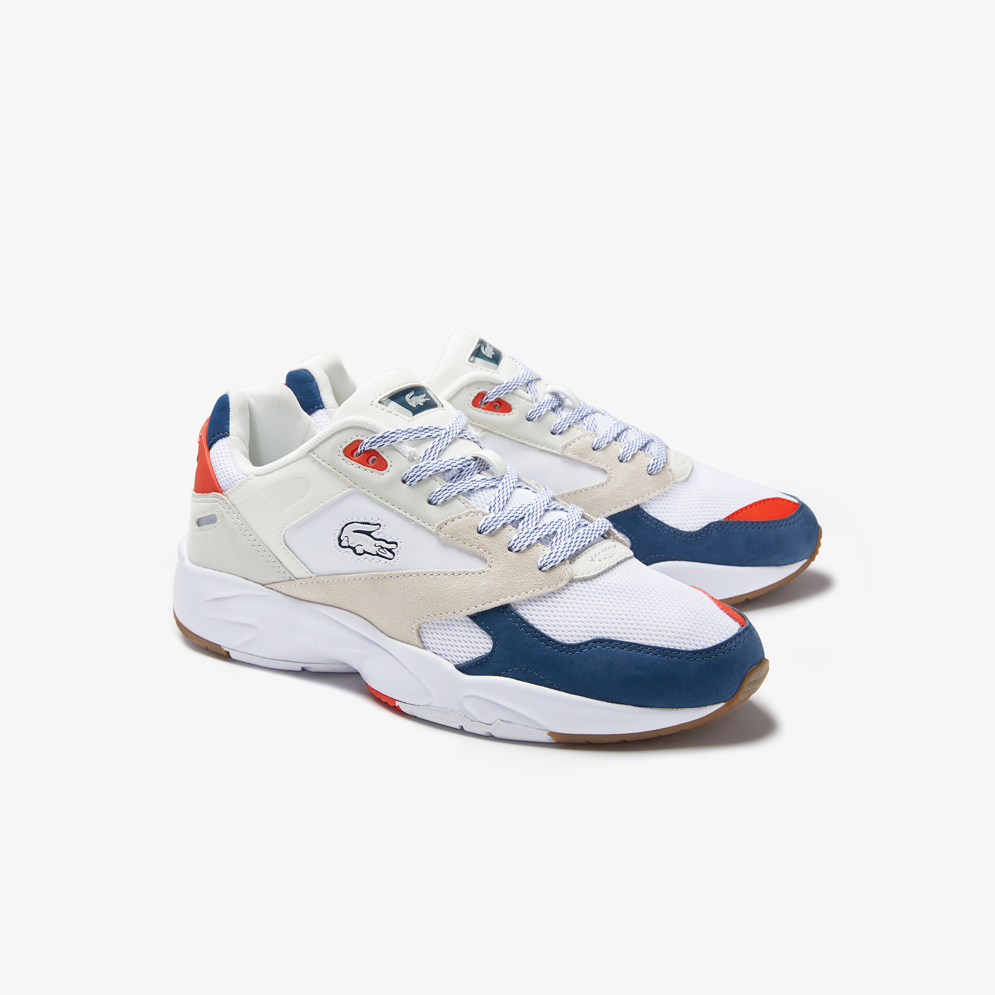Men's Lacoste Off White / Dark Blue Sneakers Storm 96 LO Textile JM1-92479W1