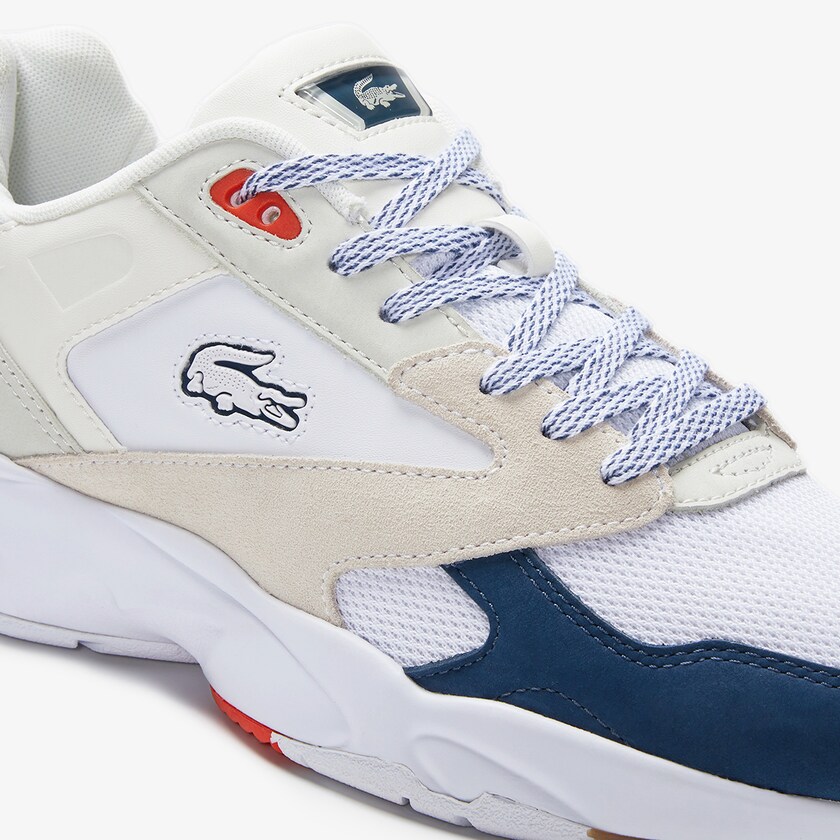 Men's Lacoste Off White / Dark Blue Sneakers Storm 96 LO Textile JM1-92479W1