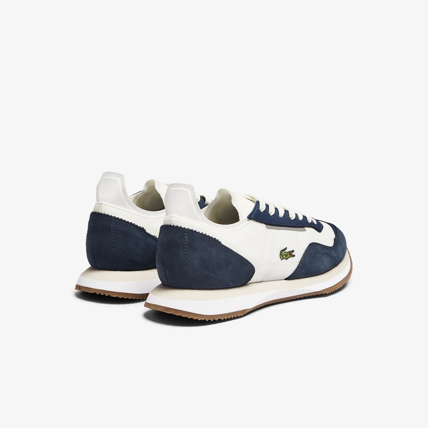 Women's Lacoste Off White / Navy Sneakers Match Break Textile BR9-08960Y4