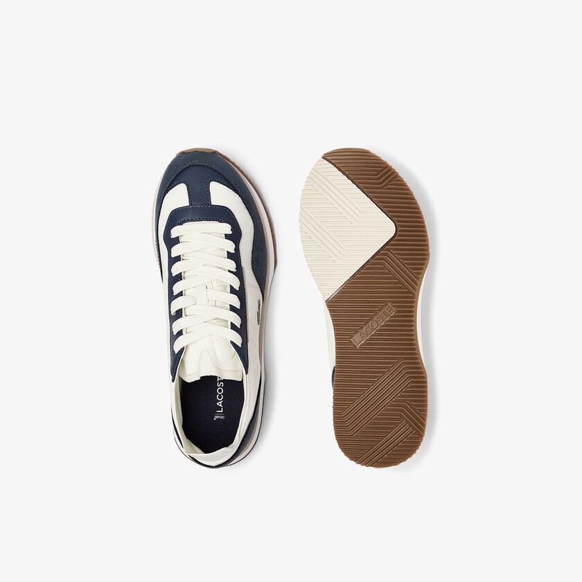Women's Lacoste Off White / Navy Sneakers Match Break Textile BR9-08960Y4