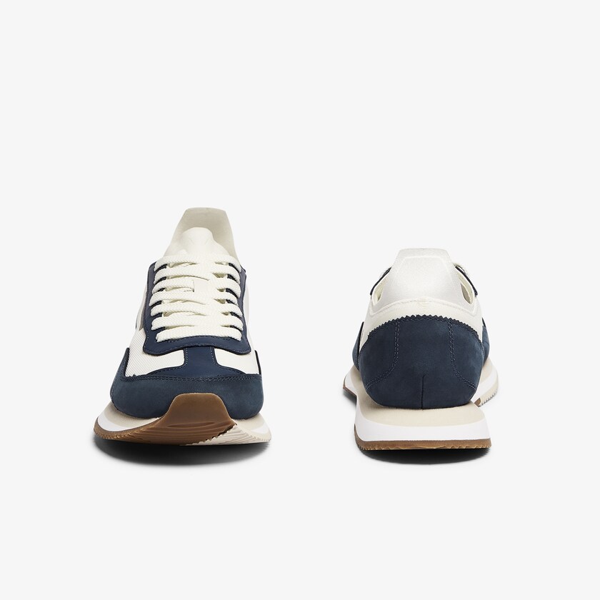 Women's Lacoste Off White / Navy Sneakers Match Break Textile BR9-08960Y4