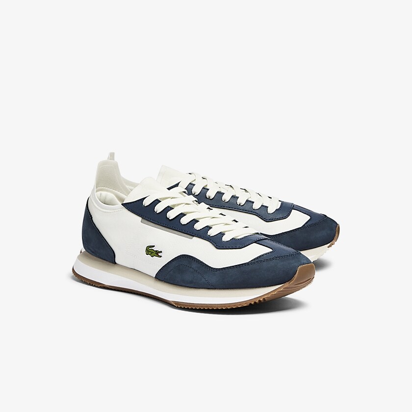 Men's Lacoste Off White / Navy Sneakers Match Break Textile SV2-50385E2