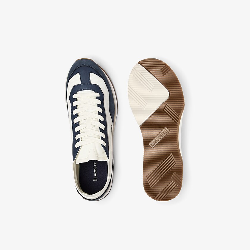 Men's Lacoste Off White / Navy Sneakers Match Break Textile SV2-50385E2