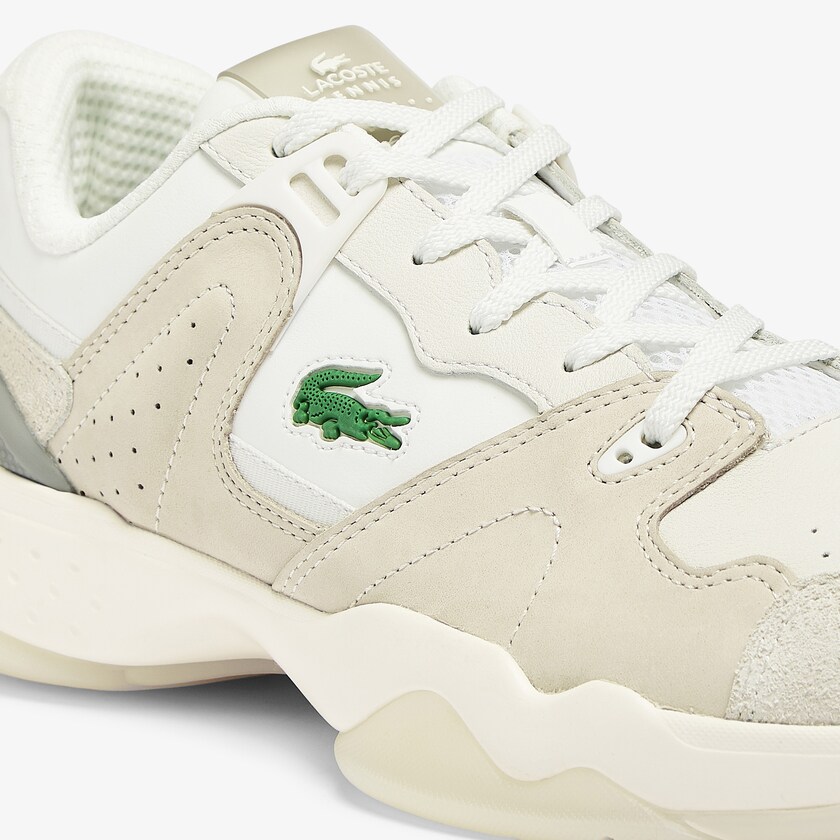 Men's Lacoste Off White / Off White Sneakers T-Point Leather and Suede CF8-15011N2