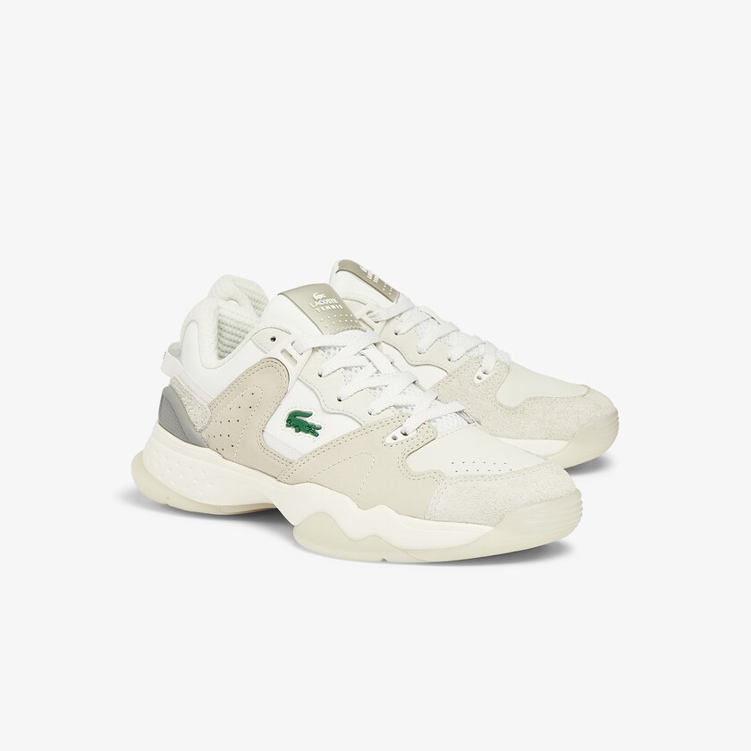 Women's Lacoste Off White / Off White Sneakers T-Point Nubuck Leather WW4-35463T8