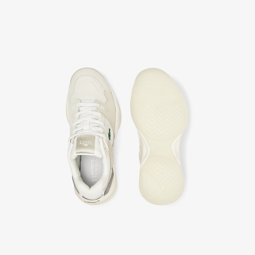 Women's Lacoste Off White / Off White Sneakers T-Point Nubuck Leather WW4-35463T8