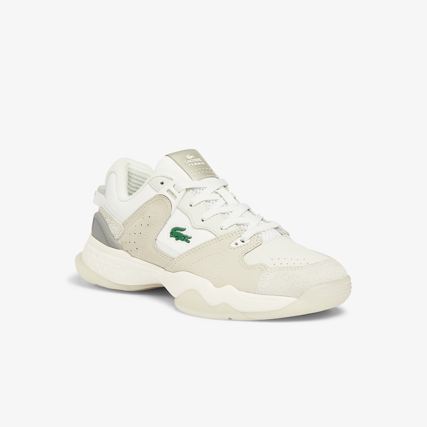 Women's Lacoste Off White / Off White Sneakers T-Point Nubuck Leather WW4-35463T8