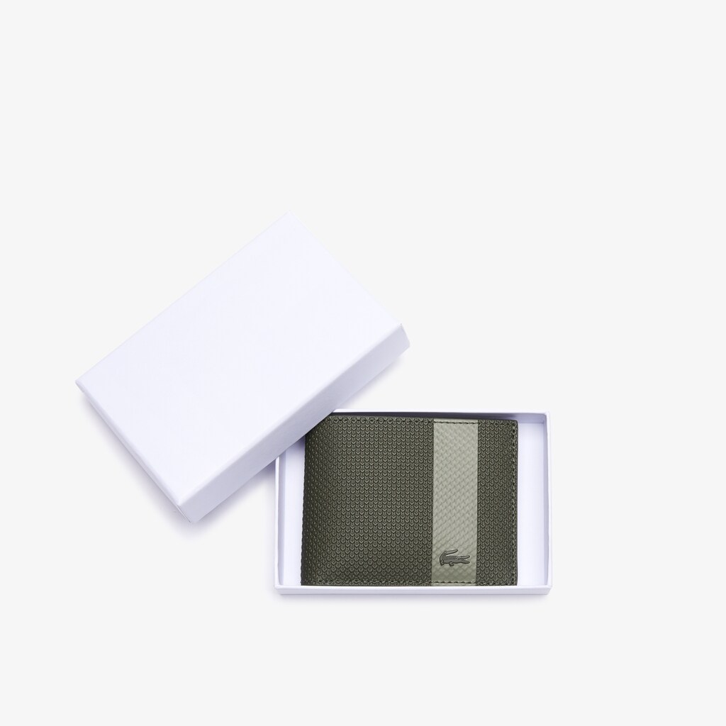Men's Lacoste Olive Wallets Chantaco Small Graphic Piqué Leather VN6-51095I5